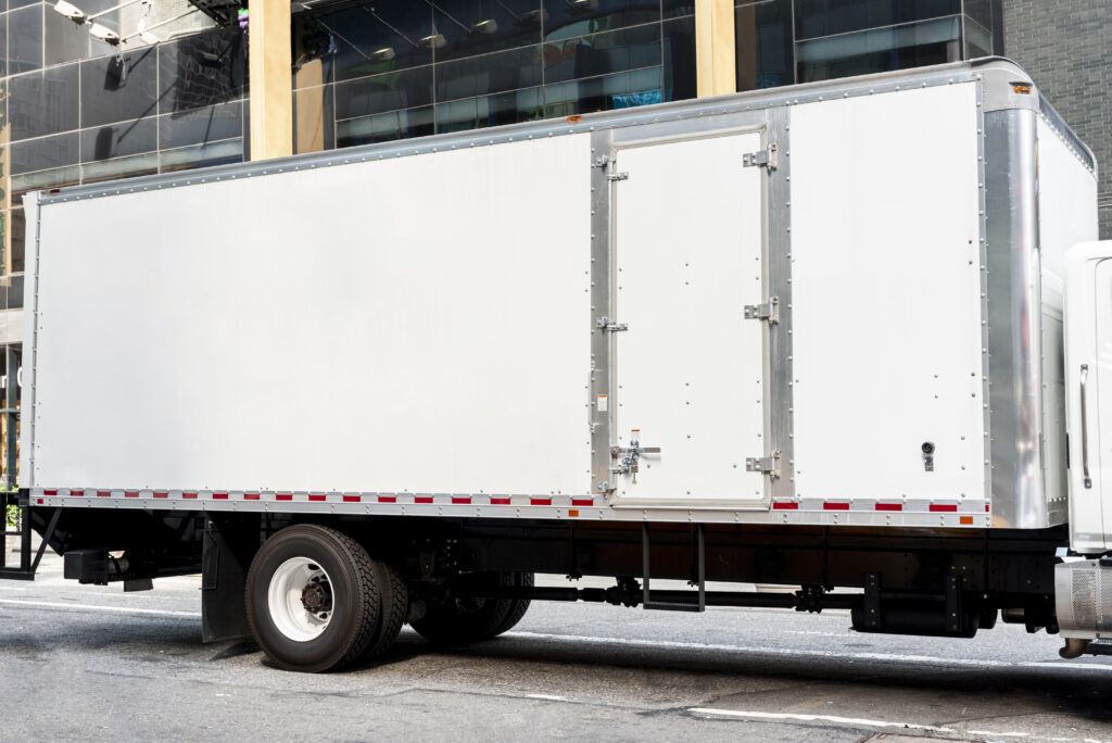truck with mock up space ads