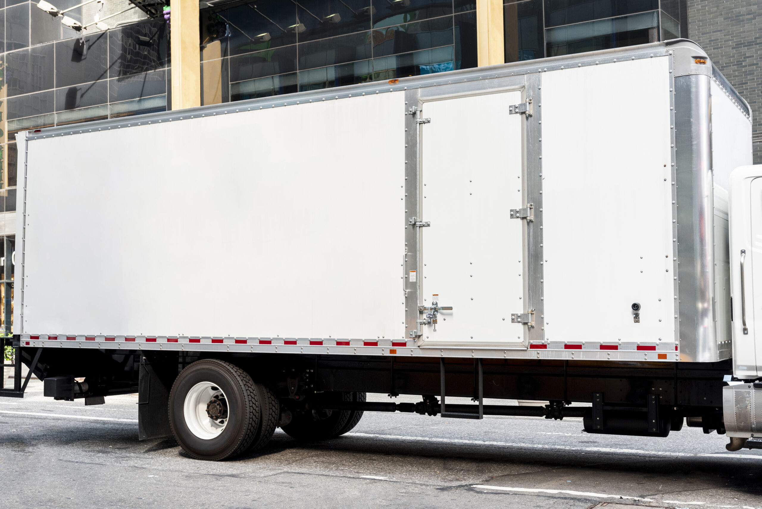 truck with mock up space ads